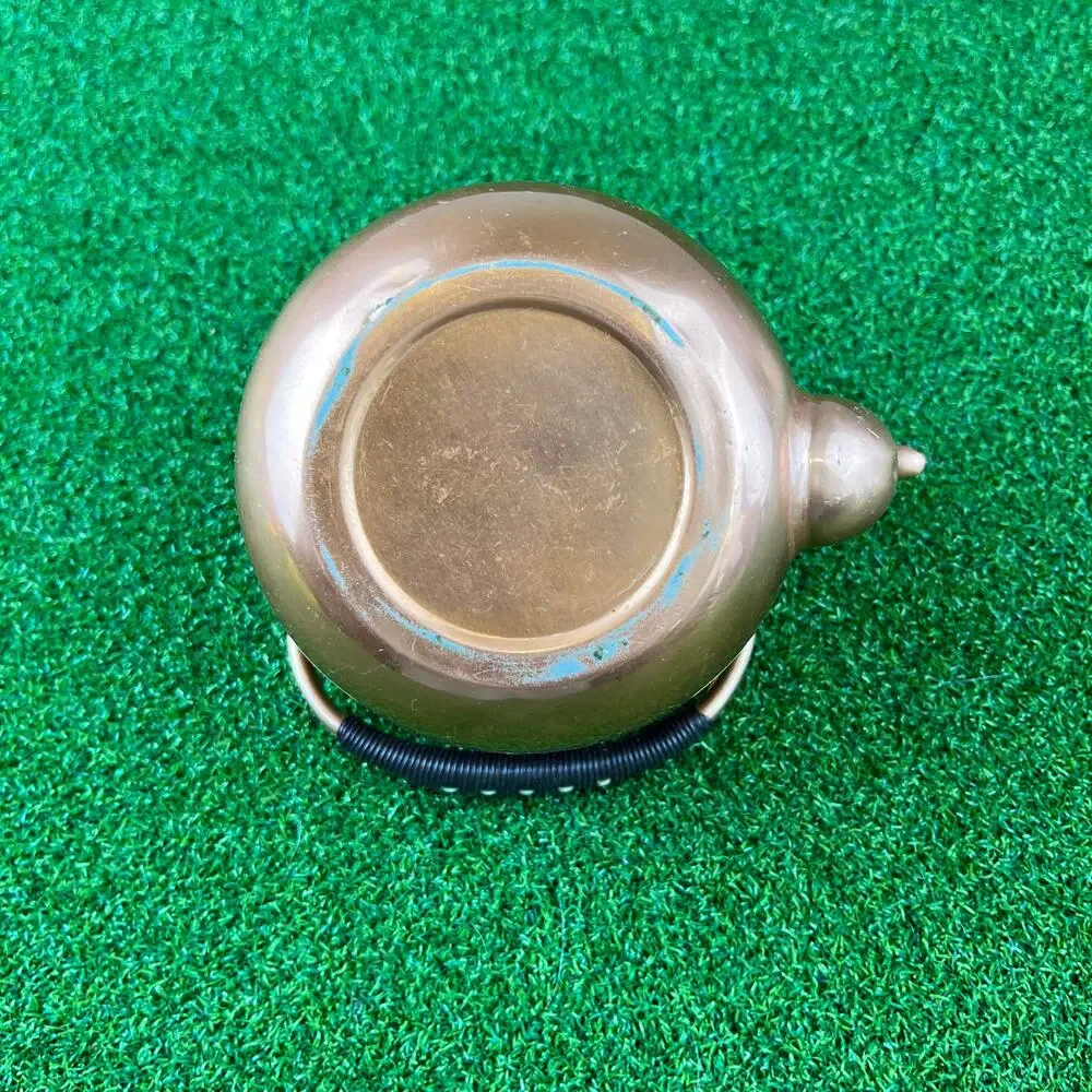 Vintage Copper Teapot Kettle Rattan Wrapped Handle